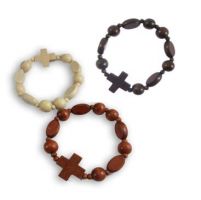 BRACCIALE ROSARIO LEGNO COLORI ASSORTITI