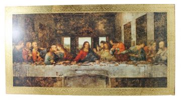 QUADRO ULTIMA CENA LEONARDO CM 24X46X1,5