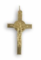 CROCIFISSO SAN BENEDETTO METALLO CM 3,5 DORATO