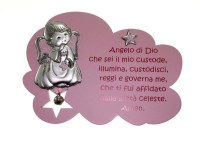 NUVOLETTA CON PREGHIERA E ANGIOLETTO ROSA