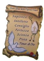 TAVOLETTA 7X10 CM RICORDO SACRAMENTI CRESIMA
