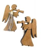 ANGIOLETTO IN LEGNO CON SPILLA CM 3
