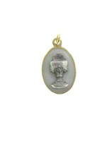 MEDAGLIA PRIMA COMUNIONE DORATA SMALTO