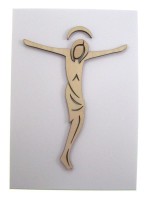 CROCIFISSO INTAGLIO LEGNO LACCATO BIANCO