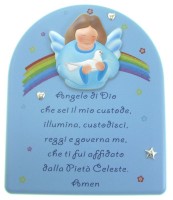 QUADRETTO ANGELO DI DIO CELESTE ARGENTO