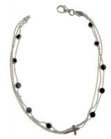 BRACCIALETTO ARGENTO RODIATO STRASS
