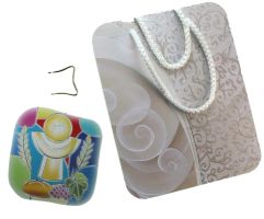 RICORDO COMUNIONE 10X10 CM CONFEZIONE REGALO