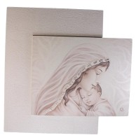 QUADRO MADONNA CON BAMBINO CM 31X31