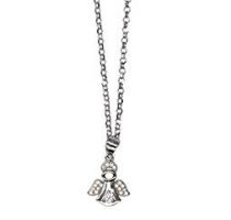 COLLANA CON CIONDOLO ANGELO ZIRCONI ARGENTO