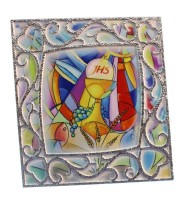 RICORDO PRIMA COMUNIONE QUADRETTO 10X10 CM
