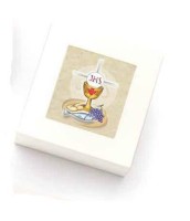 SCATOLA CARTONCINO COMUNIONE CM 8X8