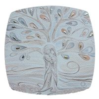 QUADRO ALBERO DELLA VITA DECORATO CM 15X15