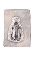 SCATOLA MADREPERLA PLACCHETTA ARGENTO MADONNA MIRACOLOSA