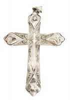 CROCE PETTORALE IN ARGENTO 11X7,5 CM