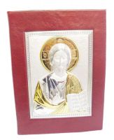 CUSTODIA PER LEZIONARIO IN PELLE ARGENTO