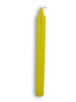 Candele colorate, lunghezza 100 mm, diametro 22 mm, combustione senza  residui, colore: giallo, set da 25 pezzi