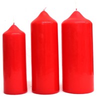 CANDELA DA MENSA CM 7X20 ROSSO