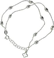BRACCIALE IN ARGENTO 925 CON GRANI OVALI STAMPATI SU CATENA