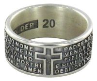 ANELLO PADRE NOSTRO IN ARGENTO 925 BRUNITO - MISURA ITALIANA N°20