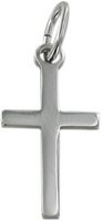CROCE LISCIA IN ARGENTO RODIATO 925 - 2 CM