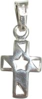 CROCE IN ARGENTO 925 CON STELLA TRAFORATA - 1,5 CM