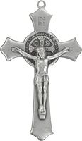 CROCE SAN BENEDETTO IN METALLO OSSIDATO - 7,5 CM
