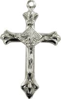 CROCE IN METALLO ARGENTATO CON CRISTO - 3 CM