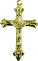 CROCE IN METALLO DORATO CON CRISTO - 3 CM
