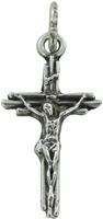 CROCE TRE TRONCHI CON CRISTO RIPORTATO IN METALLO OSSIDATO - 2,5 CM