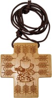 CROCE PRIMA COMUNIONE IN ULIVO CON CALICE E SPIGHE - 5,5 X 4,5 CM