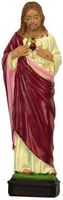 STATUA DA ESTERNO DEL SACRO CUORE DI GESù IN MATERIALE INFRANGIBILE, DIPINTA A MANO, DA CIRCA 16 CM