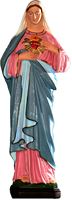 STATUA DA ESTERNO DEL SACRO CUORE DI MARIA IN MATERIALE INFRANGIBILE, DIPINTA A MANO, DA CIRCA 40 CM