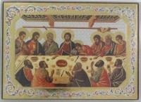 ICONA ULTIMA CENA STAMPA SU LEGNO - 10 X 14 CM