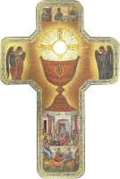 REGALO COMUNIONE PER BAMBINA E BAMBINO: CROCE VITA DI GESù DA PARETE - 12 X 18 CM