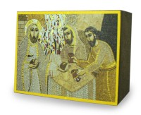 QUADRO STAMPA CM 5,3 X 7,2 SPESSORE CM 2,5 - CENA EMMAUS DI PADRE RUPNIK