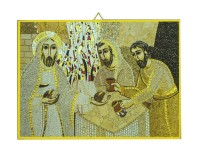 QUADRO STAMPA CM 10,8 X 14,5 - CENA EMMAUS DI PADRE RUPNIK