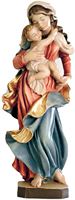MADONNA CON BAMBINO DIPINTA A MANO IN LEGNO DI ACERO - 25 CM