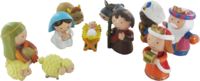 PRESEPE PER BAMBINI: NATIVITà 10 PERSONAGGI IN RESINA DA 8 CM