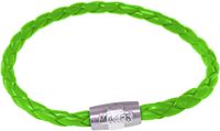 BRACCIALE CORDONCINO CON CROCE ARGENTO E CHIUSURA CALAMITATA - VERDE