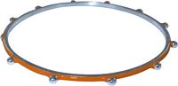 BRACCIALE DECINA IN ARGENTO CON BAGNO IN ORO BIANCO E SMALTO ARANCIONE
