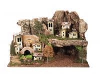 PAESAGGIO CON GROTTA FONTANA E LUCI – BERTONI PRESEPE LINEA NATALE