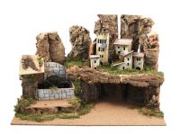 STALLA CON CASOLARE IN GESSO – BERTONI PRESEPE LINEA NATALE