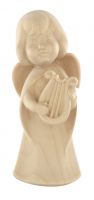 STATUINA DELL'ANGIOLETTO CON LIRA, LINEA DA 11 CM, IN LEGNO NATURALE, COLLEZIONE ANGELI SOGNATORI - DEMETZ DEUR