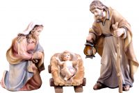 SACRA FAMIGLIA H.K. - DEMETZ - DEUR - STATUA IN LEGNO DIPINTA A MANO. ALTEZZA PARI A 15 CM.