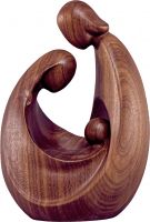 GRUPPO NATIVITà ART-DECO NOCE - DEMETZ - DEUR - STATUA IN LEGNO DIPINTA A MANO. ALTEZZA PARI A 8 CM.