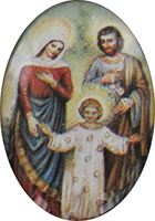 ADESIVO RESINATO PER ROSARIO FAI DA TE MISURA 3 - SACRA FAMIGLIA