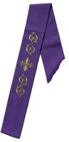 STOLA CON RICAMO ORO VIOLA