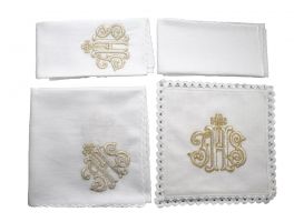 SERVIZIO DA ALTARE IN LINO CON RICAMO RICAMO 72