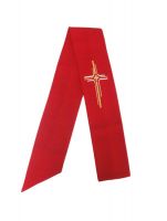 STOLA CON RICAMO CROCE ROSSO