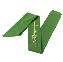 STOLA SACERDOTALE CON RICAMO VERDE